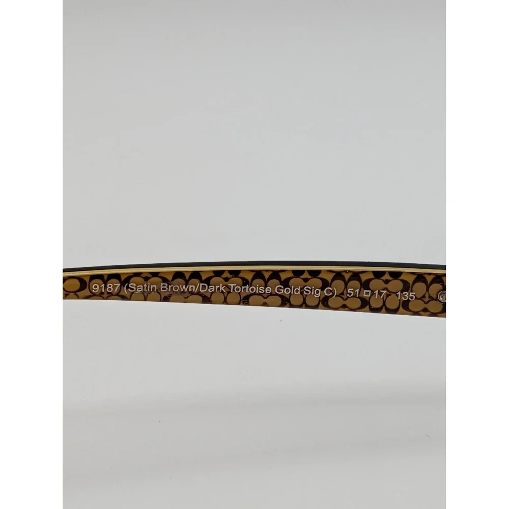 Coach HC5054 Faina 9187 Satin Brown Dark Tortoise Gold Eyeglass Frames 51-17 135
